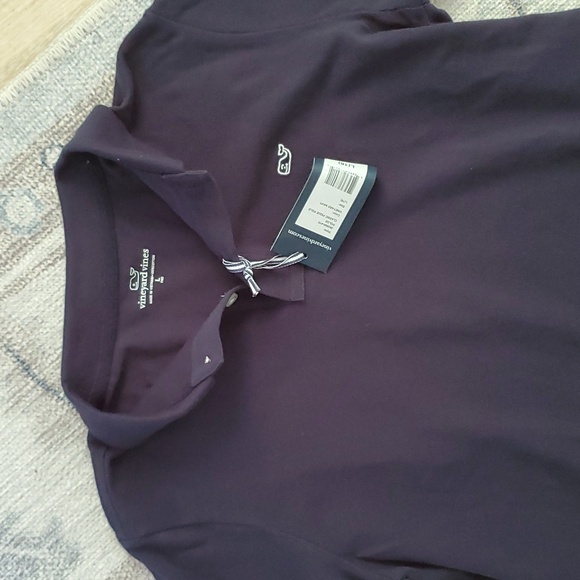 NWT Vineyard Vines Boys Navy Classic Pique Polo Shirt SzL (16) - Picture 2 of 7
